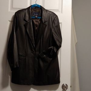 Women's leather blazer